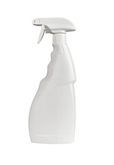 Spray bottle mockup, detergent sprayer mock-up isolated on whit ebackground