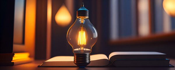 light bulb on the table