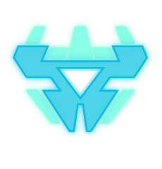 Silver rate modern cyber futuristic game trophy awards for characters like RPG or shooter.