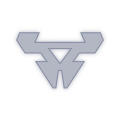 Silver rate modern cyber futuristic game trophy awards for characters like RPG or shooter.