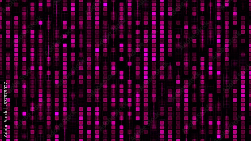 Poster shiny pink dots flashing and scrolling right at 60fps
