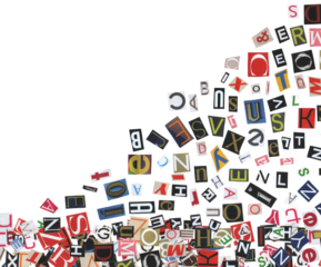 Designed background. Digital collage made of newspaper clippings.