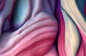 Generative AI illustration of Abstract backgrounds of different colors and different shapes in pastel colors