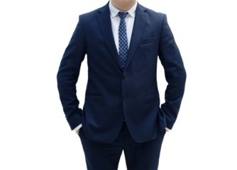 businessman standing with his hands in the pockets