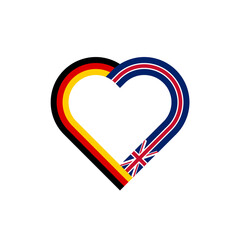 unity concept. heart ribbon icon of germany and united kingdom flags. PNG