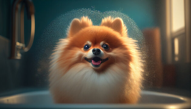 Cachorro Spitz IA Generativa
