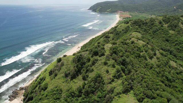 Aerial view of Bima beach, Sumbawa island