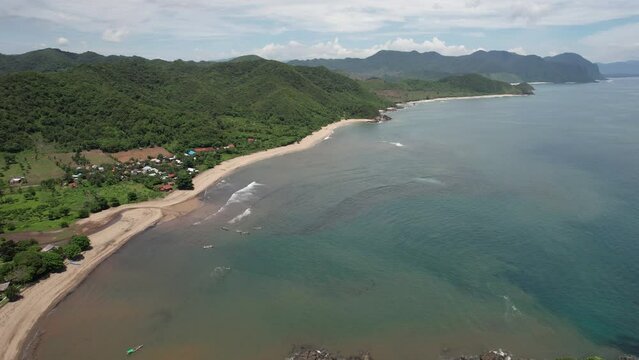 Aerial view of Bima beach, Sumbawa island