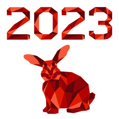 Happy New Year Greeting Card, Chinese New Year, Lunar, 2023, Year of the Rabbit, Chinese Traditional