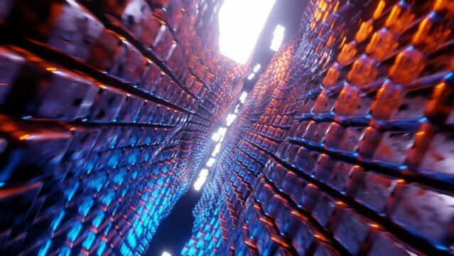 3d illustration of a hyper jump through the universe.