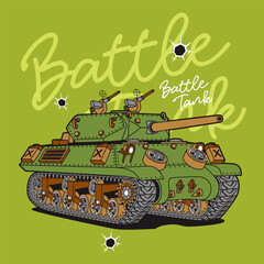 Military Tank special force illustration Vector
