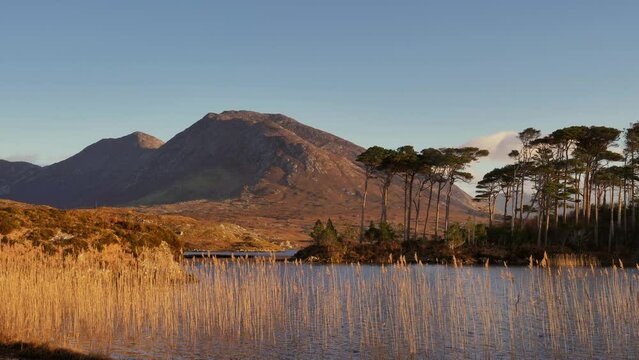 Lake in the Mountains in Connemara National Park  - Ireland