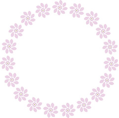Obraz na płótnie Canvas 花の円形フレーム