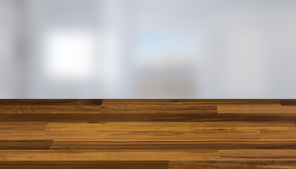 Bathroom interior bathtub. 3D rendering.. Empty paintings, Background with empty wooden table. Flooring.