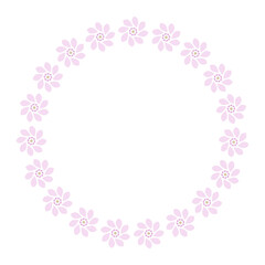 花の円形フレーム