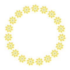 花の円形フレーム