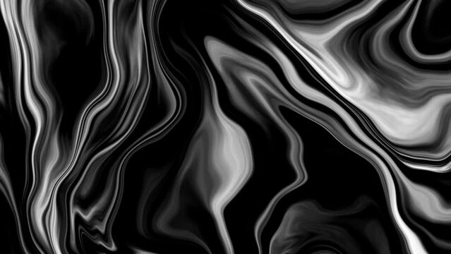Dark liquid motion flow, Animation black wavy, moving video background