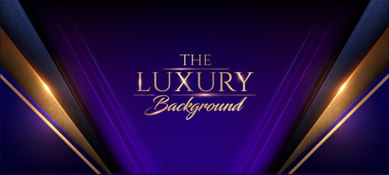 Blue Golden Shimmer Awards Speed Lines Background. Corner Triangle Celebration Entertainment Light Stripe Template Frame Line Luxury Premium Corporate Abstract Design Template Banner Certificate