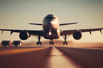 Fototapeta premium airplane at the airport