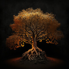 Bhodi tree at night  ("tree of awakening") Mahabodhi Tree, Bo Tree, sacred fig tree