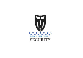 Beach Watch Guard Lifeguard Security logo design