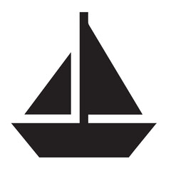 Boat, sailboat, tropical icon