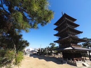四国八十八ヶ所霊場第75番札所・善通寺の五重の塔【香川県善通寺市】24
