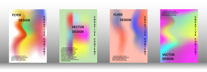 Artistic covers design. Creative fluid colors backgrounds. Set of abstract covers