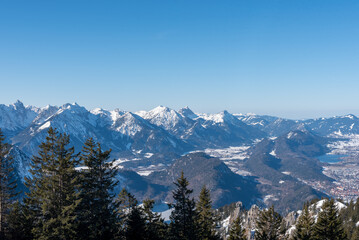 Panorama of a colorful mountain landscape. Austria