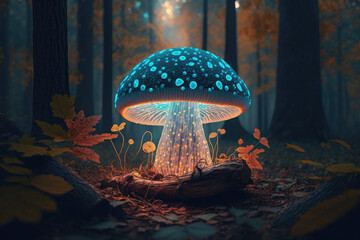 Magic mushroom. Generative AI