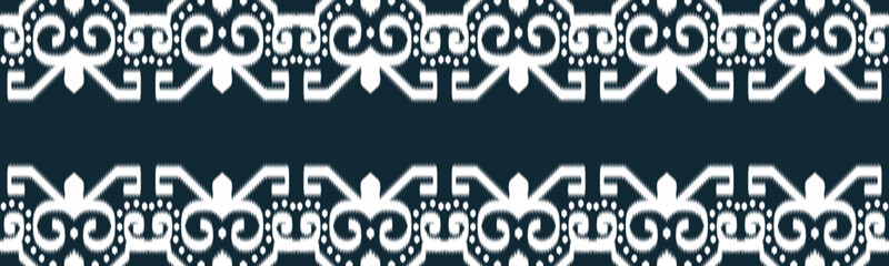 Fototapeta na wymiar Ikat Ethnic Seamless Pattern Design in tribalt vertical. Geomatirc tribal vector texture. Figure tribal embroidery. backgroud Vector illustration EP.17