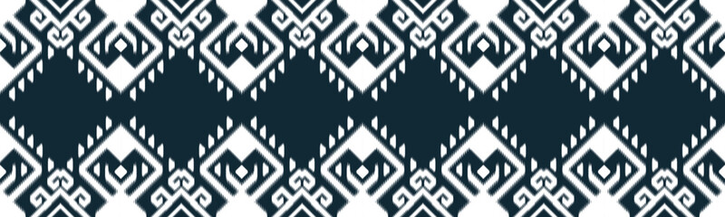 Ikat Ethnic Seamless Pattern Design in tribalt vertical. Geomatirc tribal vector texture. Figure tribal embroidery. backgroud Vector illustration EP.27