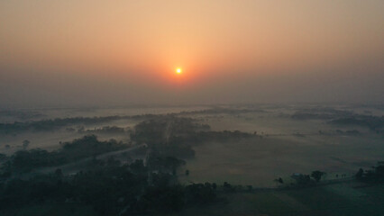 sunrise in the Village of Bangladesh