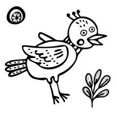 little bird on a white background 3