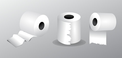 illustration of white roll paper 

isolated