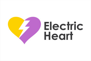 Electric Hearth logo design vector icon illustration