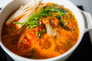 Today's dinner menu is cod soup
