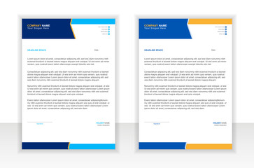 Attractive and creative corporate company business letterhead template design for professional business.