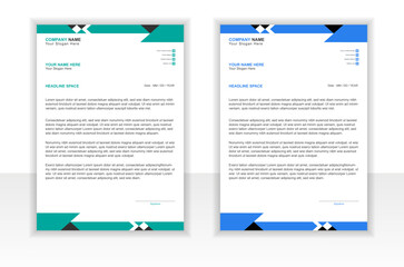 Professional corporate company business letterhead template design.