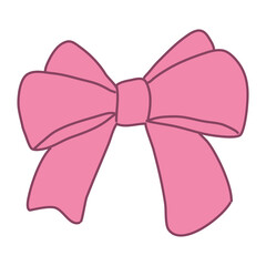 pink ribbon Christmas Celebration Christmas ribbon with shadow, xmas wrap element template