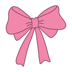 pink ribbon Christmas Celebration Christmas ribbon with shadow, xmas wrap element template valentines day