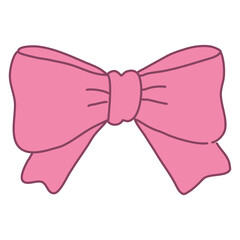 pink ribbon Christmas ribbon with shadow, xmas wrap element template valentines day