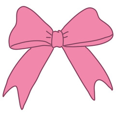 pink ribbon Christmas Celebration Christmas ribbon with shadow, xmas wrap element template valentines day