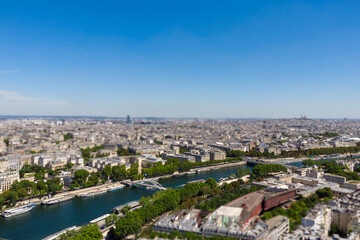 The River Seine, Paris, France, captured from the Eiffel Tower