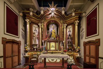 Fototapeta na wymiar Basilica and Convent of Santo Domingo or Convent of the Holy Rosary, Lateral Chapel, Lima, Peru