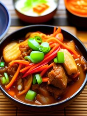 stir-fried pork with vegetables and spices