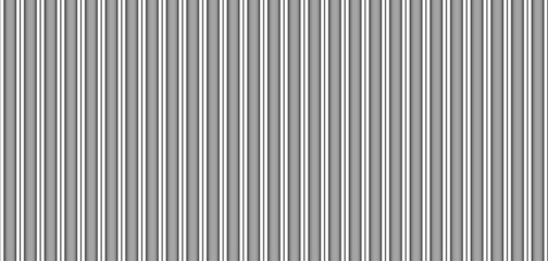 White vertical line seamless pattern metal wall. Metallic silver realistic texture. Stainless floor horizontal background. Zinc corrugated sheet striped banner