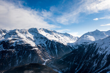 Fototapeta na wymiar Mountains in Solden ski resort, Austria, Alps