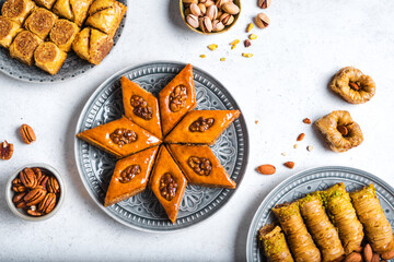 Baklava with honey and nuts