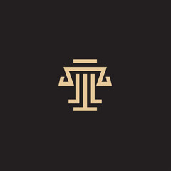 Gold Law is a logo design of a golden scale made from simple golden lines.